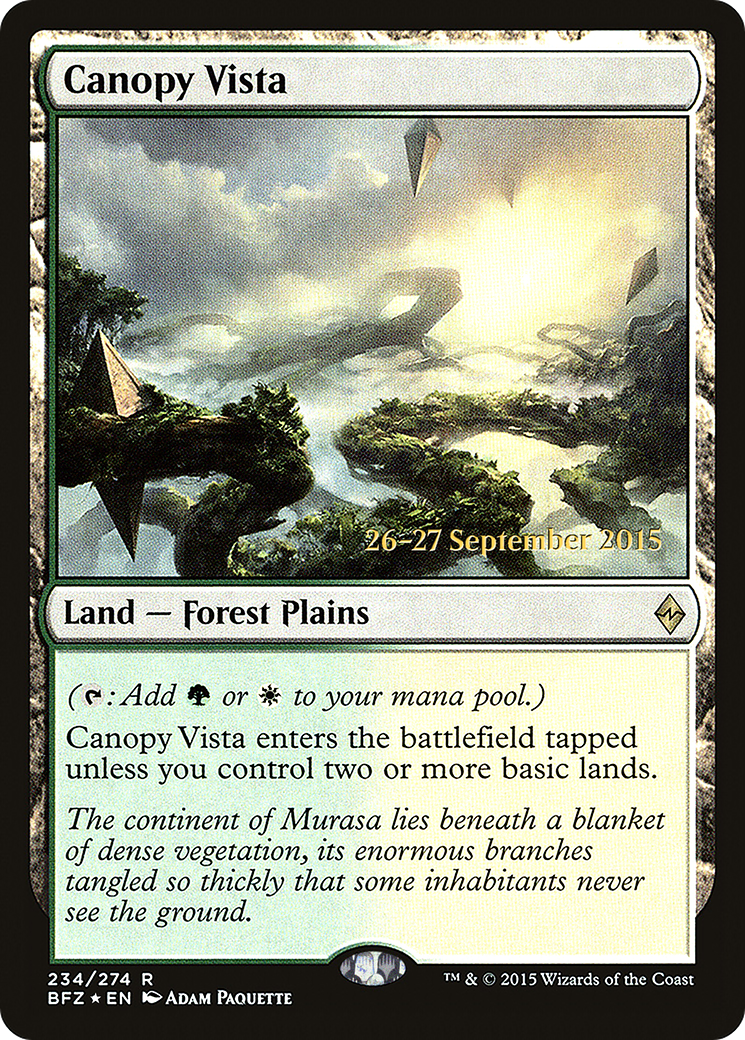 Canopy Vista [Battle for Zendikar Prerelease Promos] - Trinity Hobby