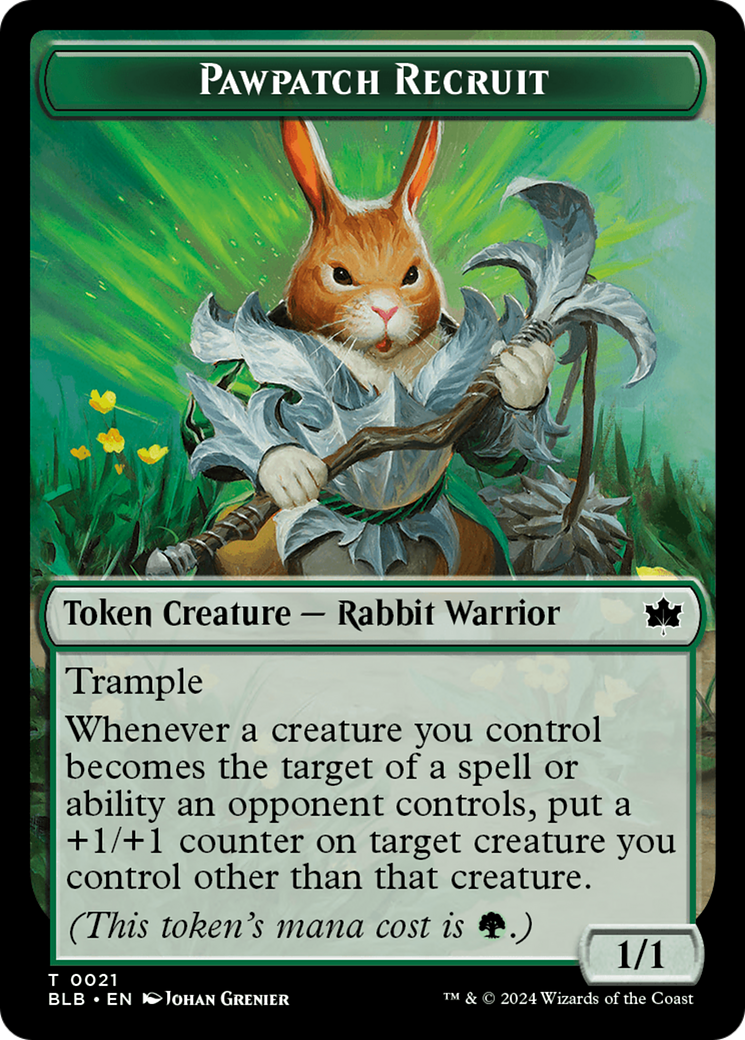 Pawpatch Recruit (BLB-021) - [Bloomburrow Tokens] - Trinity Hobby