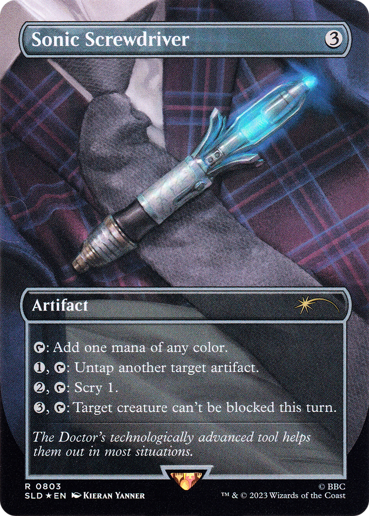 Sonic Screwdriver (SLD-803) - [Secret Lair Drop] (Borderless) Foil - Trinity Hobby