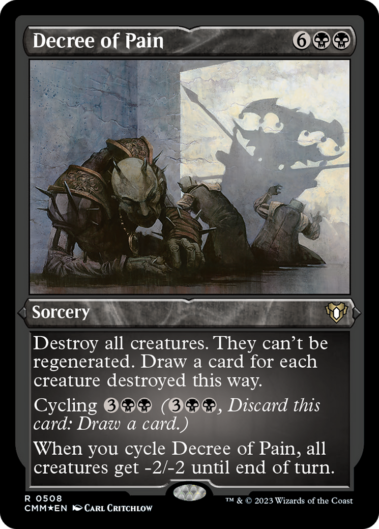 Decree of Pain (Foil Etched) [Commander Masters] - Trinity Hobby