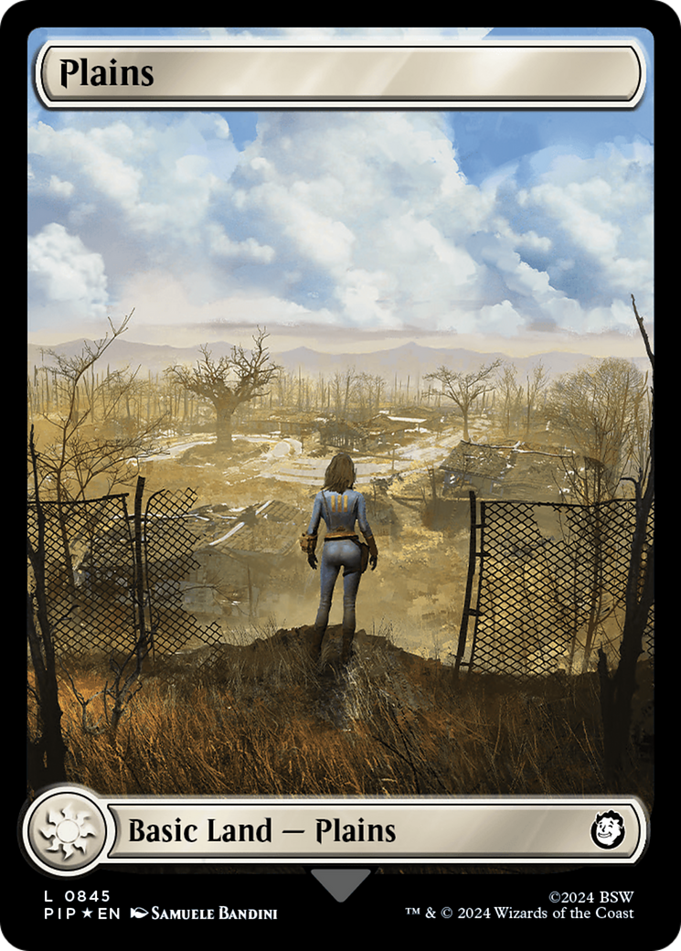 Plains (0845) (Surge Foil) [Fallout] - Trinity Hobby
