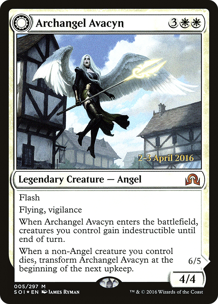 Archangel Avacyn // Avacyn, the Purifier [Shadows over Innistrad Prerelease Promos] - Trinity Hobby