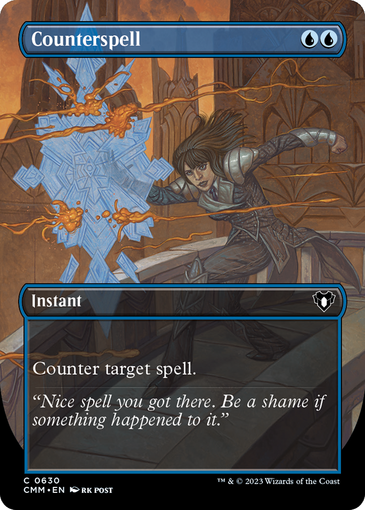 Counterspell (Borderless Alternate Art) [Commander Masters] - Trinity Hobby