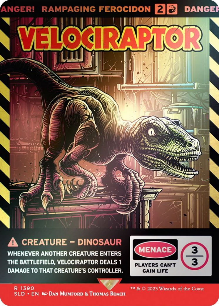Velociraptor - Rampaging Ferocidon (Rainbow Foil) [Secret Lair Drop Series] - Trinity Hobby
