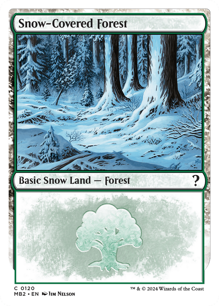 Snow-Covered Forest (White Border) [Mystery Booster 2] - Trinity Hobby