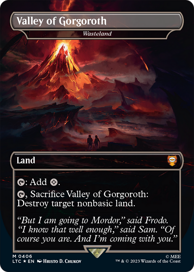 Valley of Gorgoroth - Wasteland (Surge Foil Realms and Relics) [The Lord of the Rings: Tales of Middle-Earth Commander] - Trinity Hobby