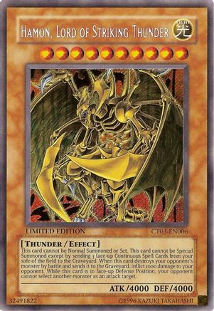 Hamon, Lord of Striking Thunder [CT03-EN006] Secret Rare - Trinity Hobby
