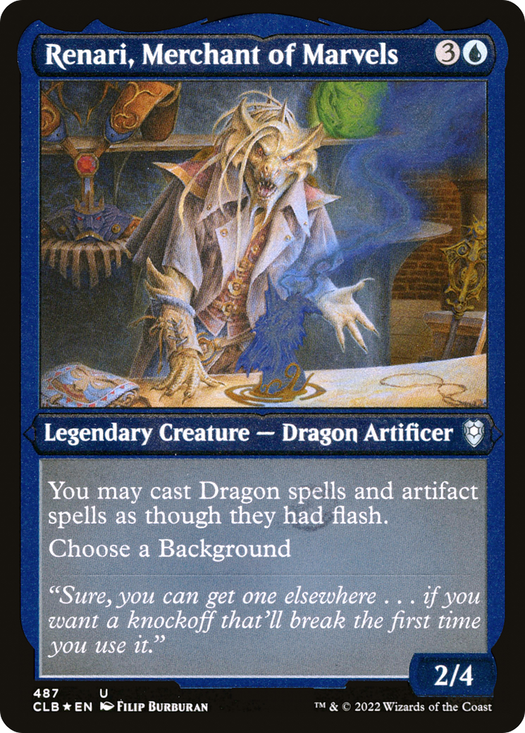 Renari, Merchant of Marvels (Foil Etched)  [Foil]  (CLB-487) - [Commander Legends: Battle for Baldur's Gate]