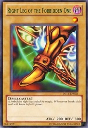 Right Leg of the Forbidden One (Green) [DL11-EN002] - Duelist League Promo Unlimited - Rare - Trinity Hobby