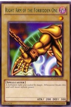 Right Arm of the Forbidden One (Green) [DL11-EN004] Rare - Trinity Hobby