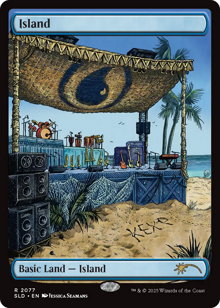 Island (SLD-2077) - [Secret Lair Drop] (Borderless) - Trinity Hobby