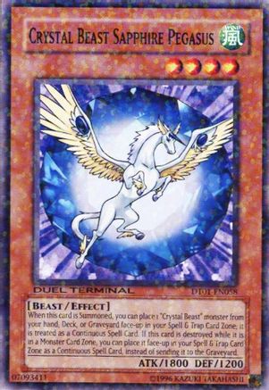 Crystal Beast Sapphire Pegasus [DT01-EN058] Common - Trinity Hobby