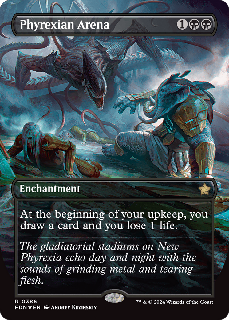 Phyrexian Arena (Borderless) (Mana Foil) [Foundations] - Trinity Hobby