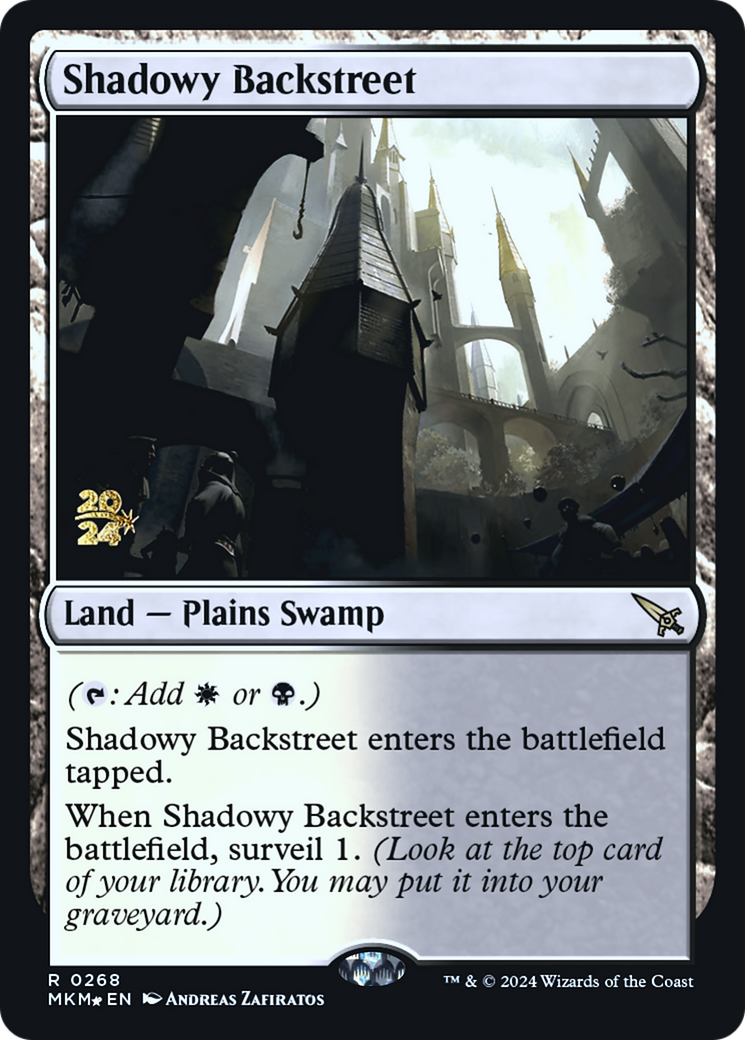 Shadowy Backstreet [Murders at Karlov Manor Prerelease Promos] - Trinity Hobby