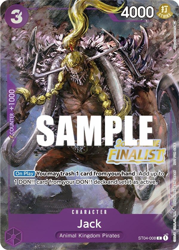Jack (Online Regional 2023) [Finalist] (ST04-008) - [One Piece Promotion Cards] Foil - Trinity Hobby