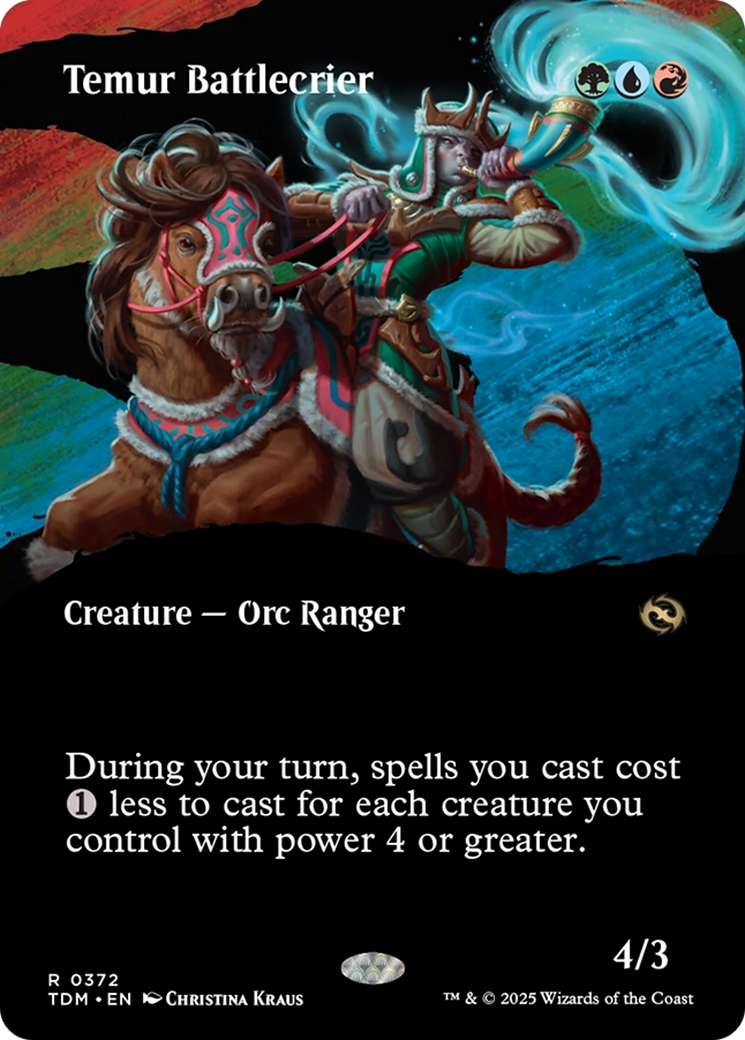 Temur Battlecrier  (TDM-372) - [Tarkir: Dragonstorm]: (Showcase) (Borderless) - Trinity Hobby