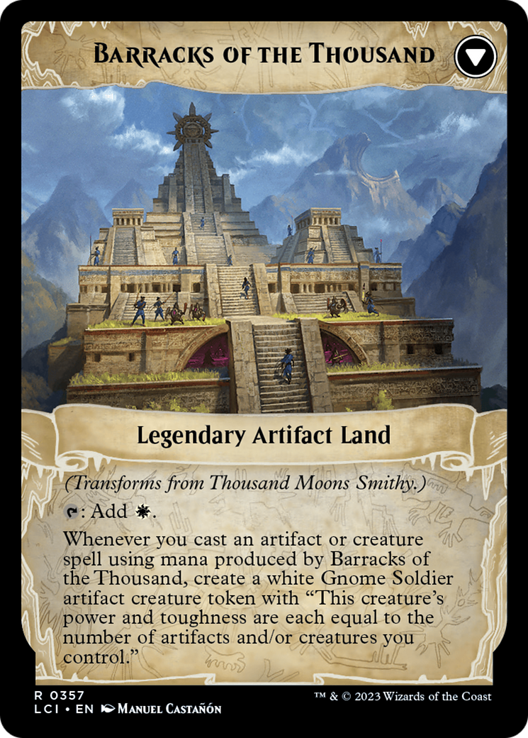 Thousand Moons Smithy (Extended Art) // Barracks of the Thousand [The Lost Caverns of Ixalan] - Trinity Hobby