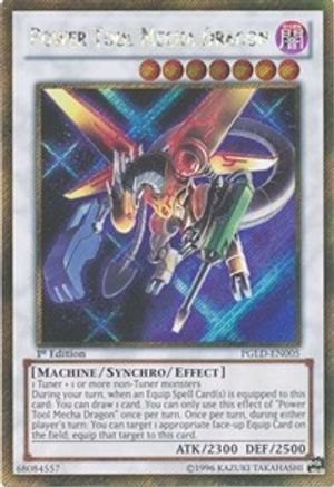 Power Tool Mecha Dragon [PGLD-EN005] Gold Secret Rare - Trinity Hobby