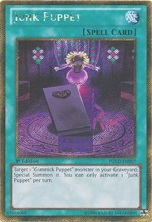 Junk Puppet [PGLD-EN007] Gold Secret Rare - Trinity Hobby