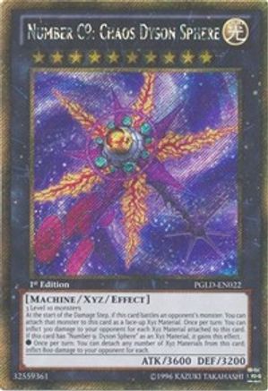 Number C9: Chaos Dyson Sphere [PGLD-EN022] Gold Secret Rare - Trinity Hobby