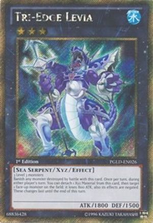 Tri-Edge Levia [PGLD-EN026] Gold Secret Rare - Trinity Hobby