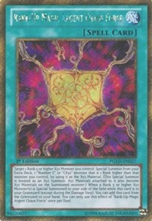 Rank-Up-Magic Argent Chaos Force [PGLD-EN027] Gold Secret Rare - Trinity Hobby