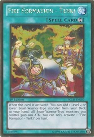 Fire Formation - Tenki [PGLD-EN050] Gold Rare - Trinity Hobby