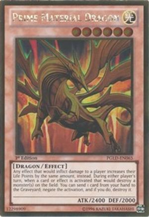 Prime Material Dragon [PGLD-EN065] Gold Rare - Trinity Hobby