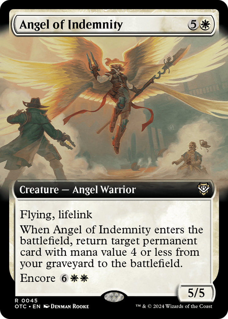 Angel of Indemnity (Extended Art) [Outlaws of Thunder Junction Commander] - Trinity Hobby