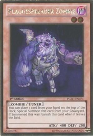Plaguespreader Zombie [PGLD-EN074] Gold Rare - Trinity Hobby