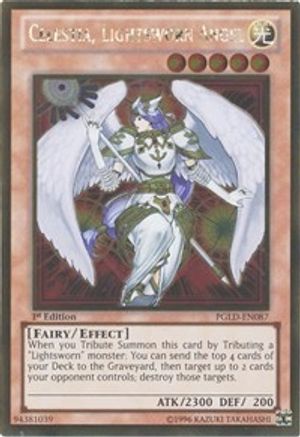 Celestia, Lightsworn Angel [PGLD-EN087] Gold Rare - Trinity Hobby