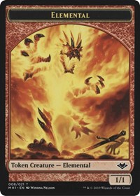 Elemental (008) // Wrenn and Six Emblem (021) Double-Sided Token [Modern Horizons Tokens] - Trinity Hobby