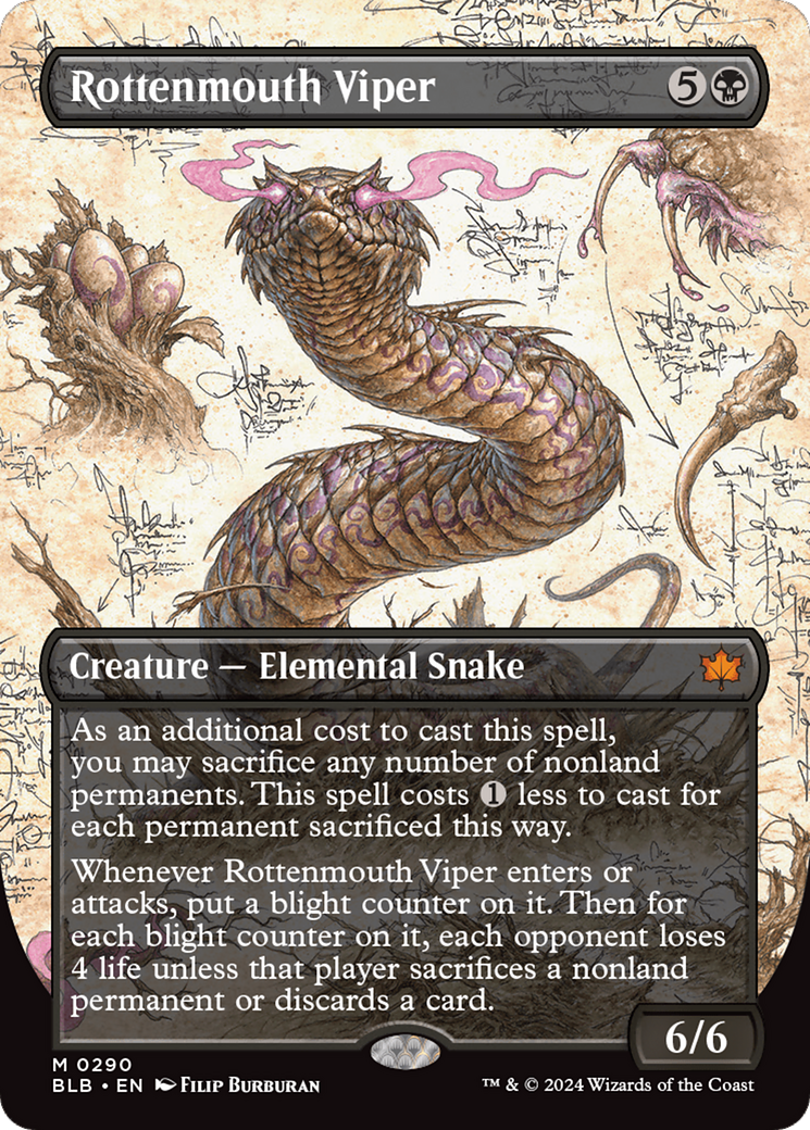 Rottenmouth Viper (Borderless) [Bloomburrow] - Trinity Hobby
