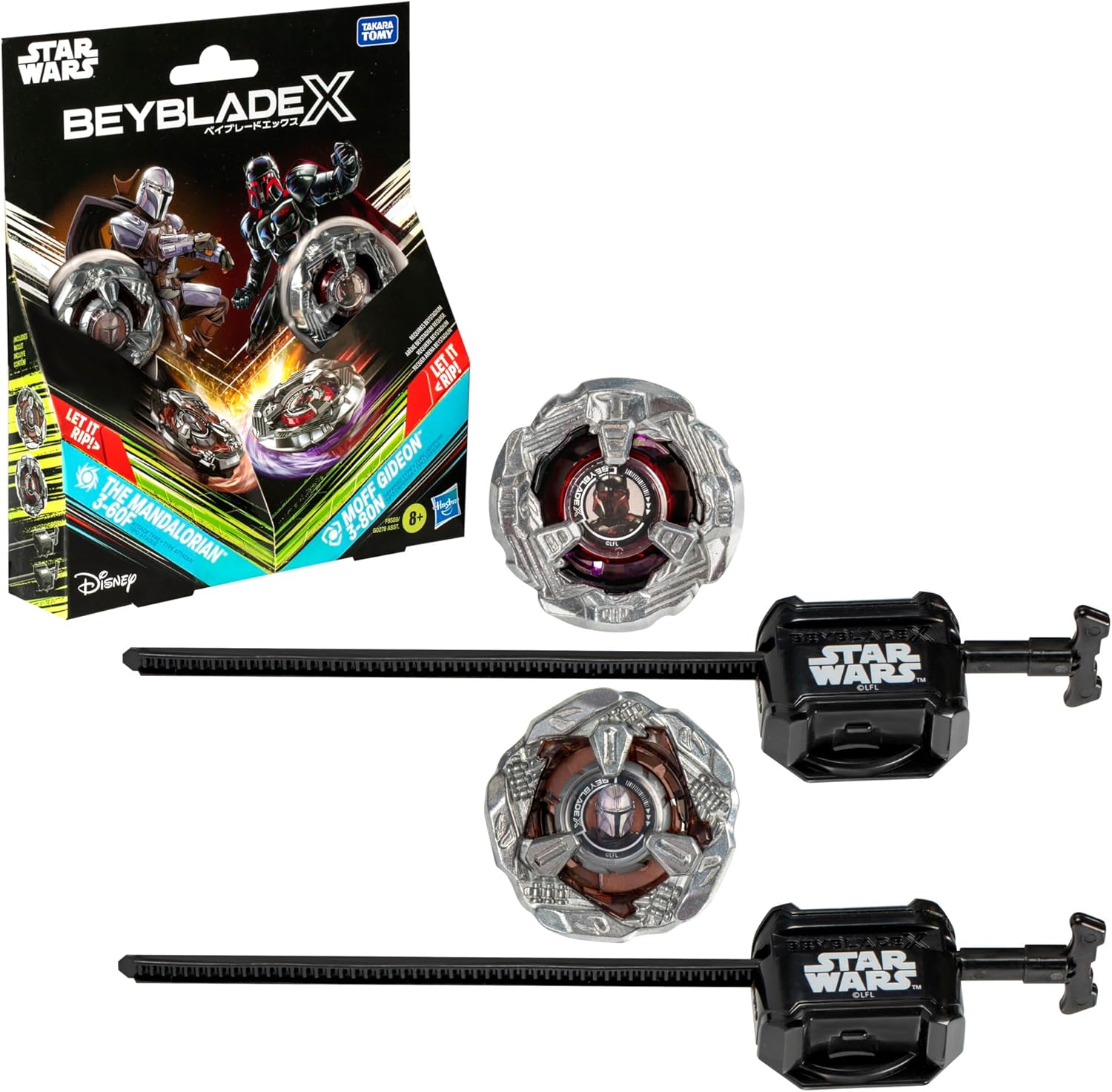 LIMITED Beyblade X and Star Wars Collab The Mandalorian 3-60F vs. Moff Gideon 3-80N