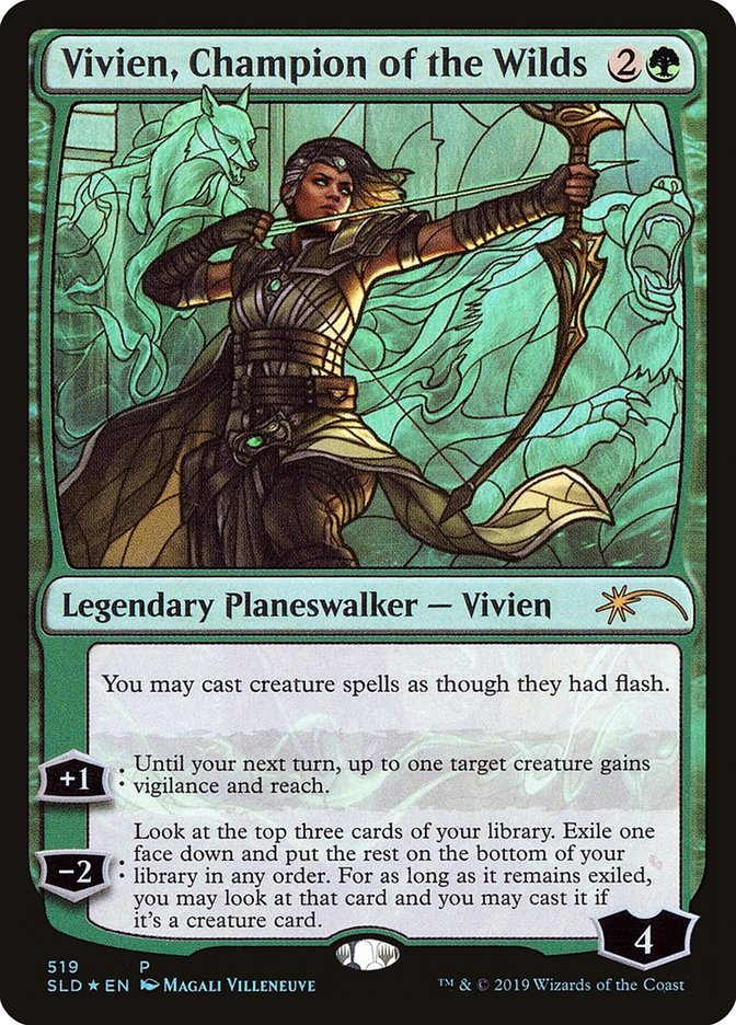 Vivien, Champion of the Wilds (Stained Glass) [Secret Lair Drop Promos] - Trinity Hobby