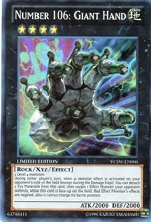 Number 106: Giant Hand [YCSW-EN006] Super Rare - Trinity Hobby