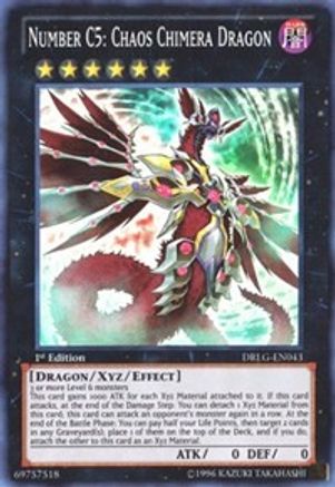 Number C5: Chaos Chimera Dragon [DRLG-EN043] Super Rare - Trinity Hobby