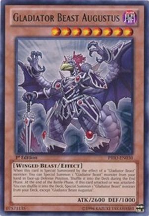 Gladiator Beast Augustus [PRIO-EN030] Rare - Trinity Hobby