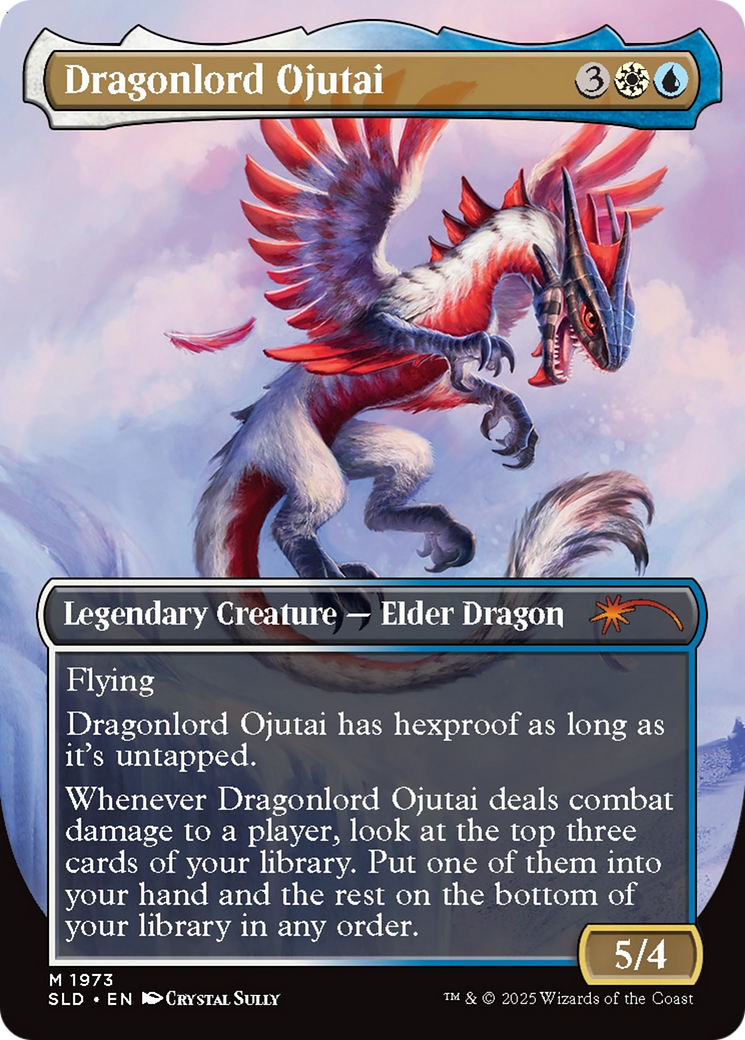 Dragonlord Ojutai // Dragonlord Ojutai  [Foil]  (SLD-1973) - [Secret Lair Drop] (Borderless) - Trinity Hobby