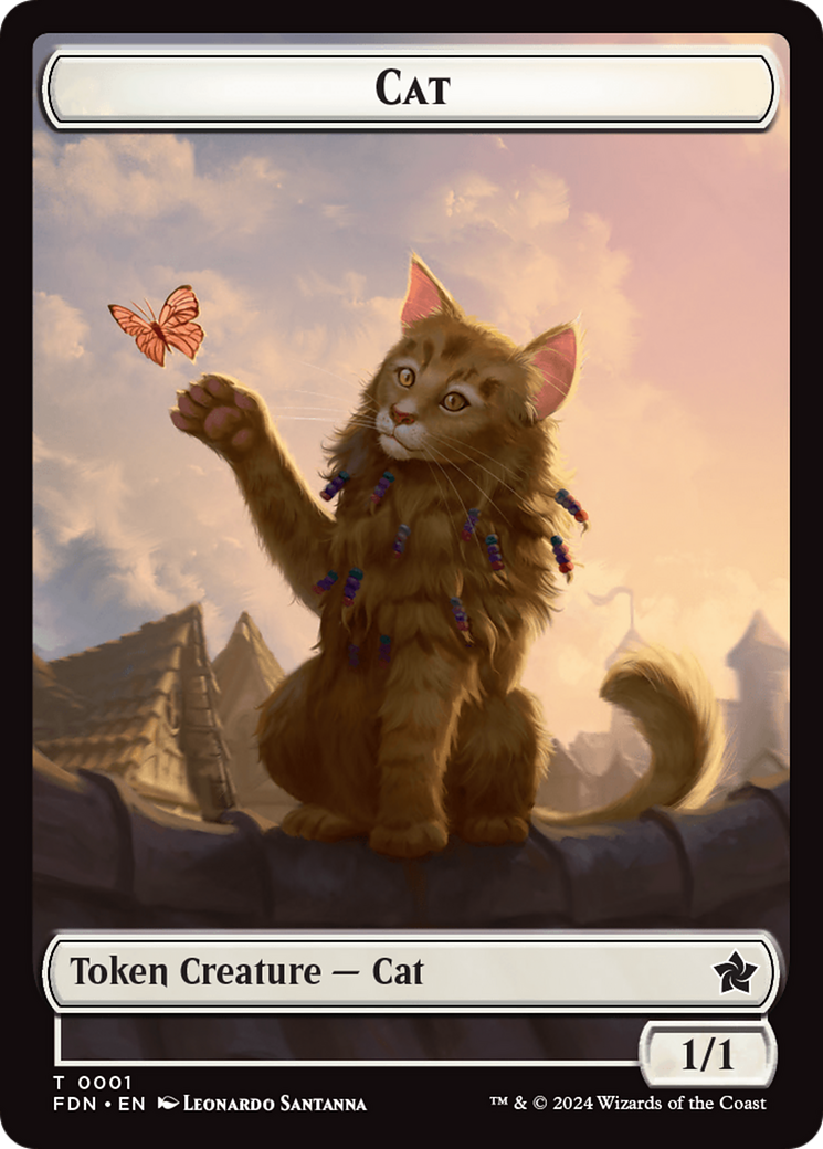 Cat (0001) // Cat (0002) Doubled-Sided Token [Foundations Tokens] - Trinity Hobby