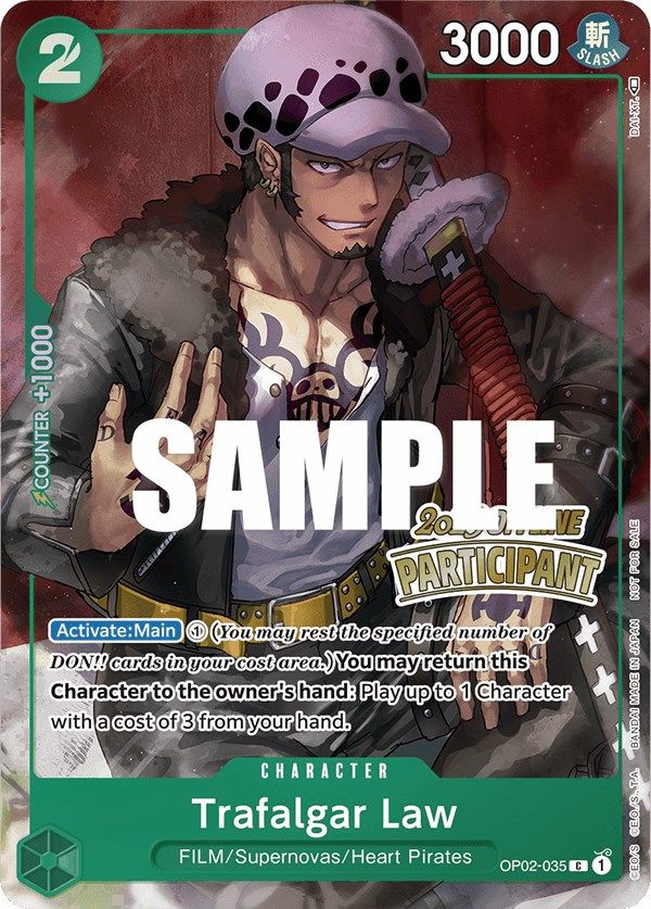 Trafalgar Law (Offline Regional 2023) [Participant] (OP02-035) - [One Piece Promotion Cards] Foil - Trinity Hobby