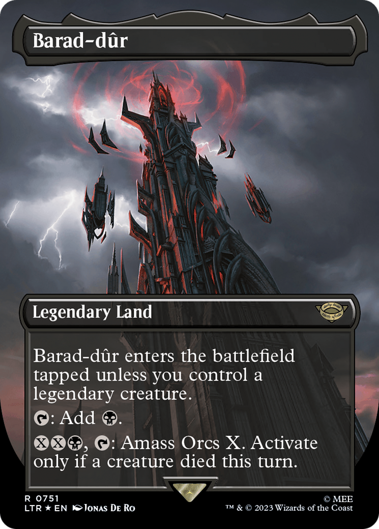 Barad-dur (0751) (Borderless) (Surge Foil) [The Lord of the Rings: Tales of Middle-Earth] - Trinity Hobby