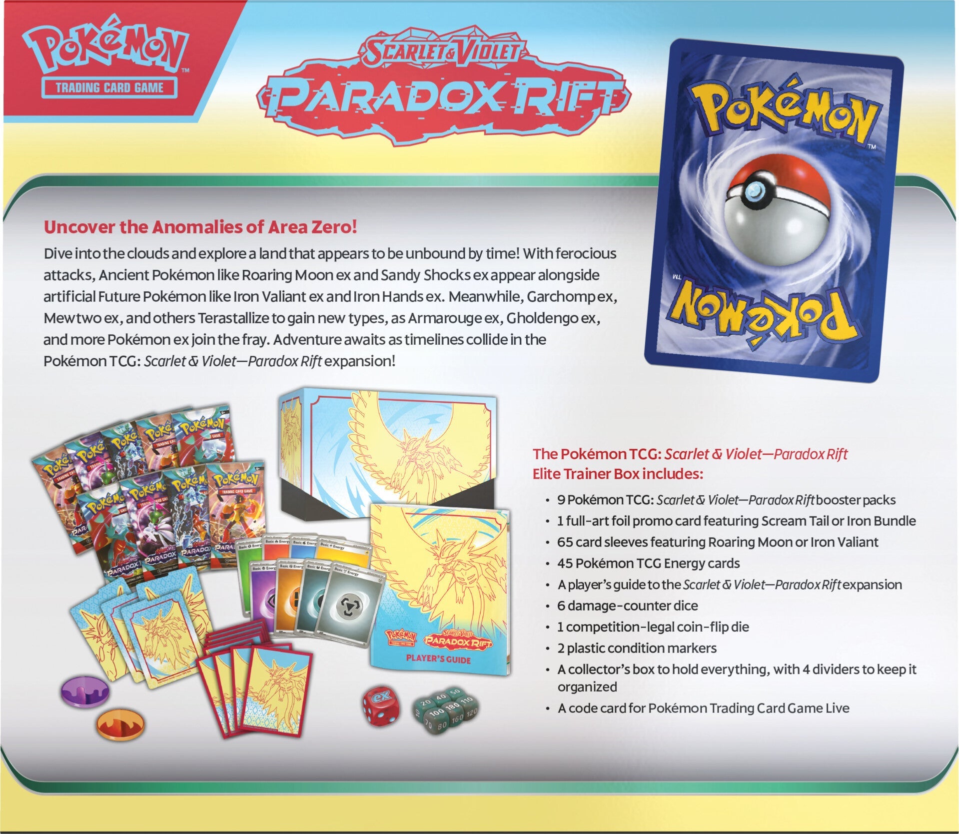 Scarlet & Violet: Paradox Rift - Elite Trainer Box (Roaring Moon) - Trinity Hobby