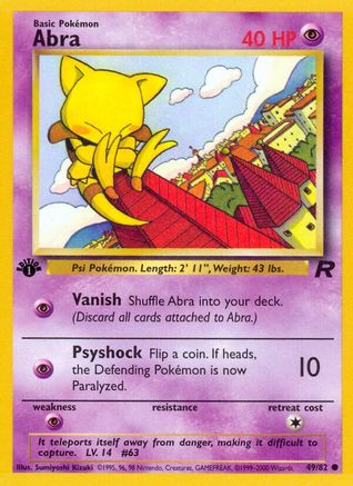 Abra (49/82) [Team Rocket 1st Edition] - Trinity Hobby