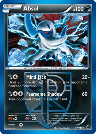 Absol (67/116) [Black & White: Plasma Freeze] - Trinity Hobby