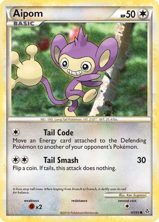 Aipom (43/95) [HeartGold & SoulSilver: Unleashed] - Trinity Hobby