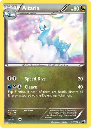 Altaria (92/113) [Black & White: Legendary Treasures] - Trinity Hobby