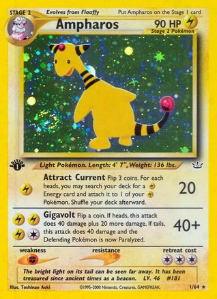 Ampharos (1/64) [Neo Revelation 1st Edition] - Trinity Hobby