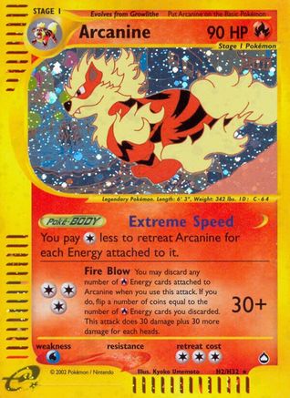 Arcanine (H2/H32) [Aquapolis] - Trinity Hobby