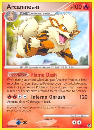 Arcanine (22/132) [Diamond & Pearl: Secret Wonders] - Trinity Hobby